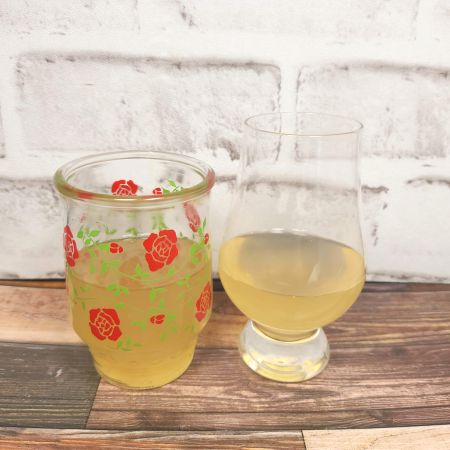 「桜南食品 レモンひやしあめ」とテイスティンググラスの画像