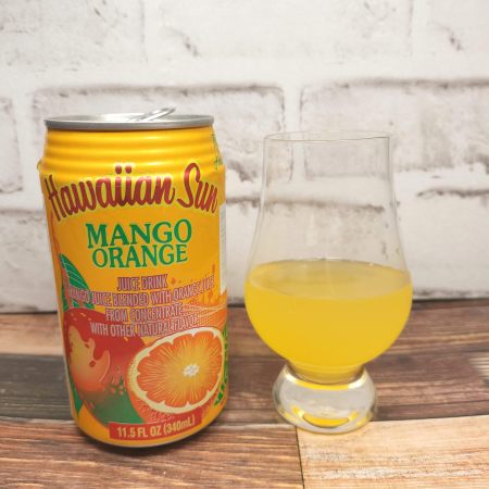「ハワイアンサン マンゴーオレンジ」とテイスティンググラスの画像