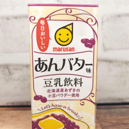 「marusan豆乳飲料 あんバター味」の特徴に関する画像